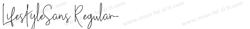 LifestyleSans Regular字体转换